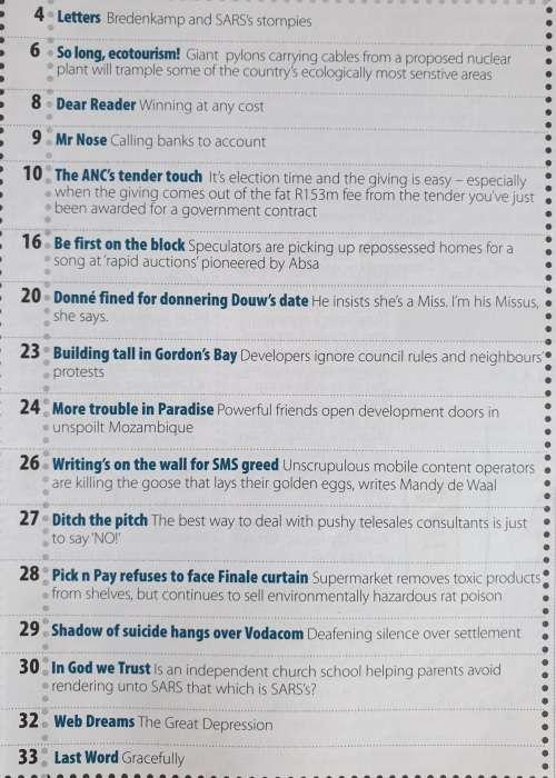 NOSEWEEK MAGAZINE - ISSUE 114 - APRIL 2009 - CONTROVERSIAL