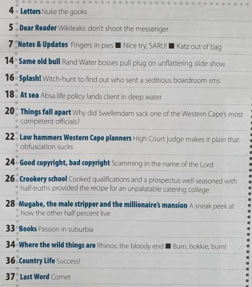 NOSEWEEK MAGAZINE - ISSUE 135 - JANUARY 2011 - CONTROVERSIAL