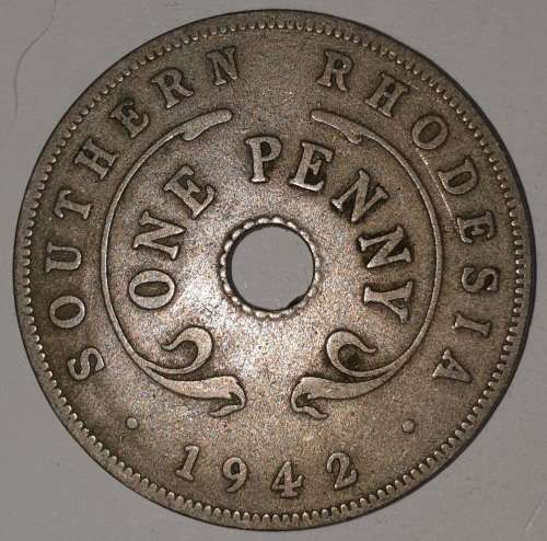 1942 - 1 PENNY - SOUTHERN RHODESIA - ONE PENNY