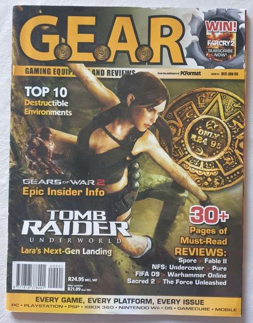 LOT OF 9 X G.E.A.R. MAGAZINES - GAMING EQUIPMENT & REVIEWS - XBOX - PSP - NINTENDO - PS - GAMECUBE