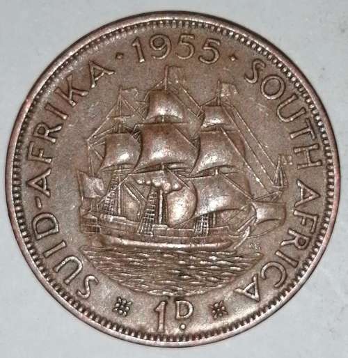1955 - 1 PENNY - (1D) - UNION OF SOUTH AFRICA
