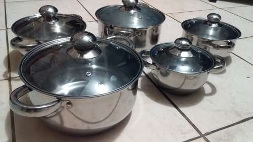 10PCS COOKWARE SET WITH SS COVER HIGH QUALITY STAINLESS STEEL