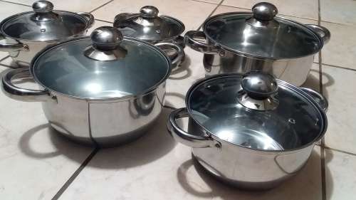 10PCS COOKWARE SET WITH SS COVER HIGH QUALITY STAINLESS STEEL