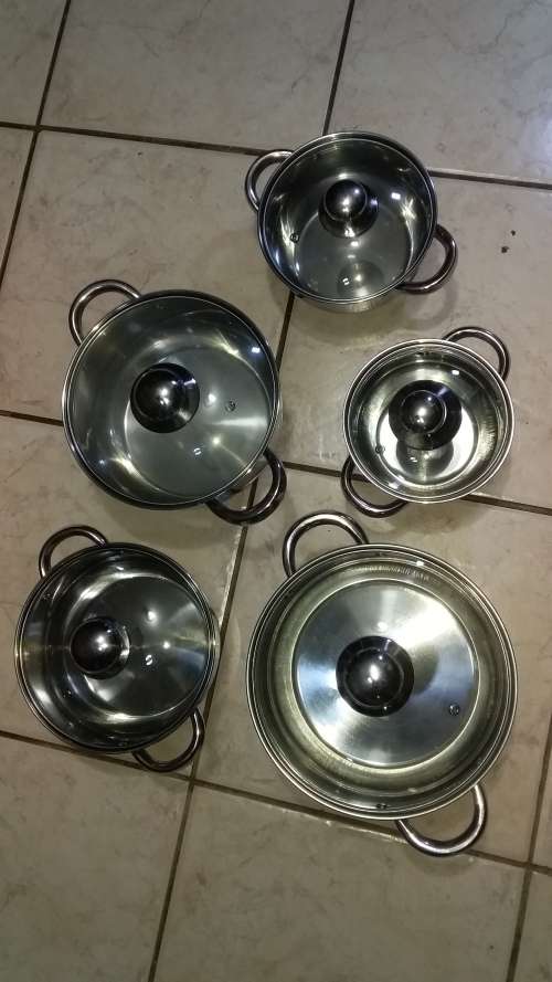 10PCS COOKWARE SET WITH SS COVER HIGH QUALITY STAINLESS STEEL