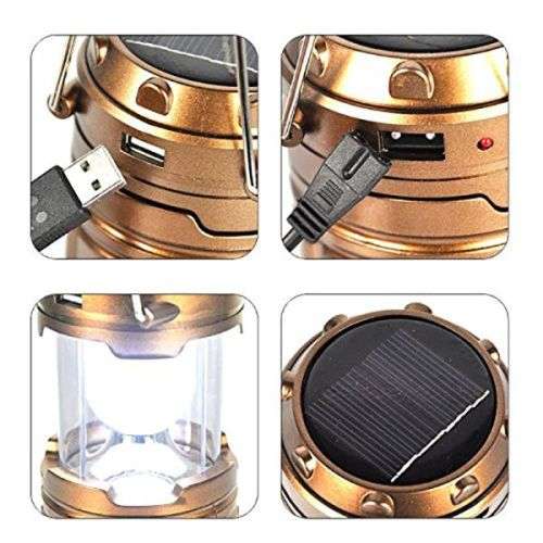 RECHARGEABLE SOLAR CAMPING LANTERN