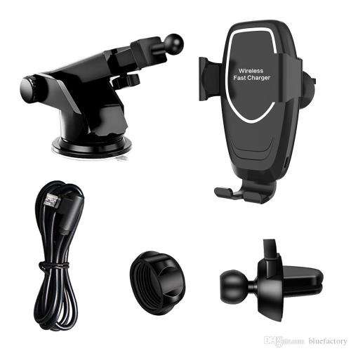 K80 Car Wireless Charger 10W Gravity Induction Air Outlet Clip - Black