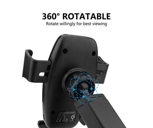 K80 Car Wireless Charger 10W Gravity Induction Air Outlet Clip - Black