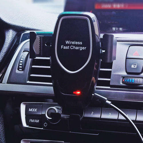 K80 Car Wireless Charger 10W Gravity Induction Air Outlet Clip - Black