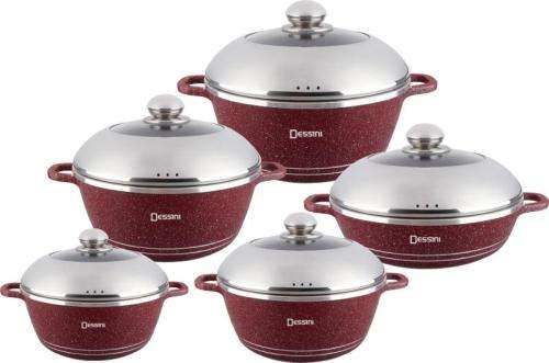10 PCS NON-STICK AND DIE CASTING COOKWARE  SET MADE BY ITALY