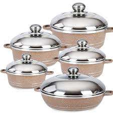 10 PCS NON-STICK AND DIE CASTING COOKWARE  SET MADE BY ITALY