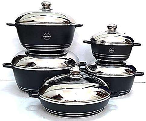 10 PCS NON-STICK AND DIE CASTING COOKWARE  SET MADE BY ITALY