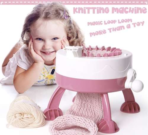 Kids Knitting Machine Mini Children Weaving Loom Knit For Hats Scarves Socks Toys