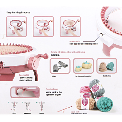 Kids Knitting Machine Mini Children Weaving Loom Knit For Hats Scarves Socks Toys