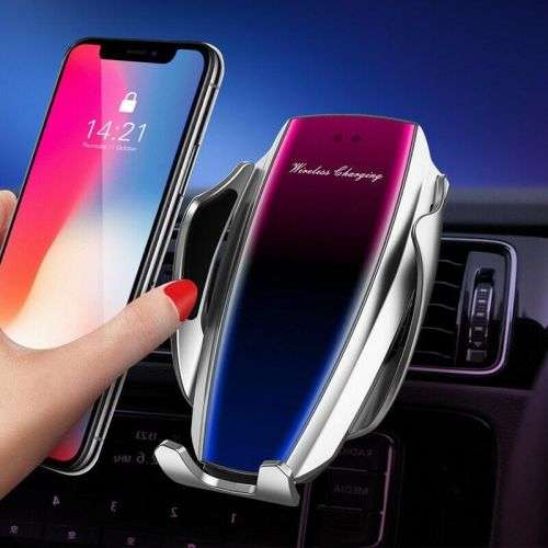 R1 10W Wireless Infrared Sensor Car Charger Phone Holder