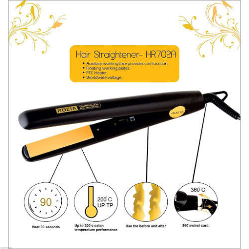 ROZIA HAIR STRAIGHTENER NEW VERSION CERAMIC FOR SMOOTH SLEEK STYLING AND A HIGH SHINE FINISH