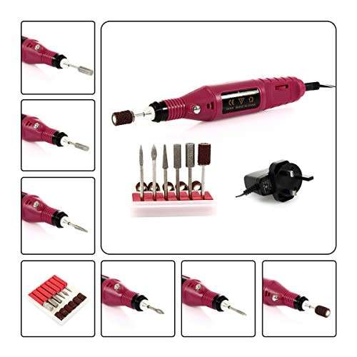Finger Toe Nail Art Drill Kit Variable Speed Rotary Detail Carver Nail Care Electric Nai