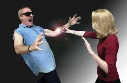 Self-Defensive Electric Shock Stun gun with Led Flashlight