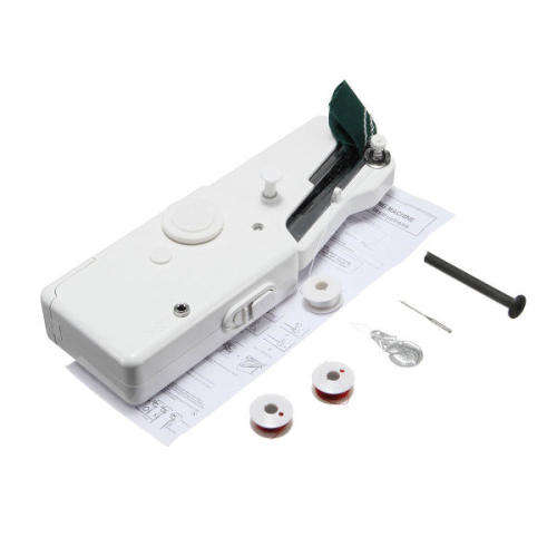 Multifunctional Mini Electric Sewing MachineHousehold Handy Cordless White Portable Stitch Hanheld