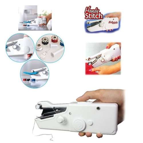 Multifunctional Mini Electric Sewing MachineHousehold Handy Cordless White Portable Stitch Hanheld