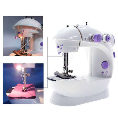 mini sewing machine with double and two speed control