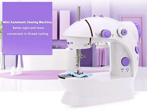 mini sewing machine with double and two speed control