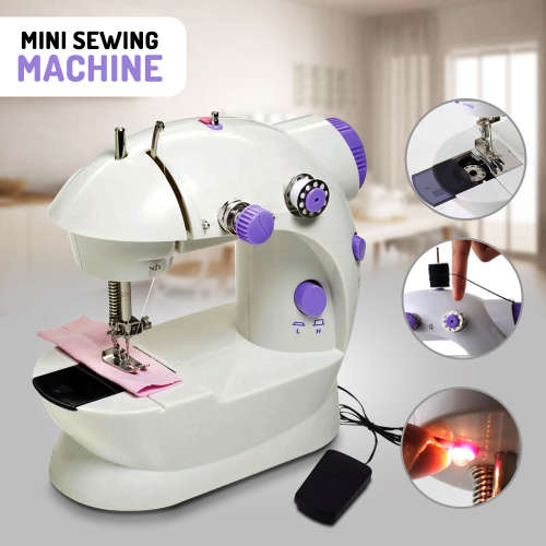 mini sewing machine with double and two speed control