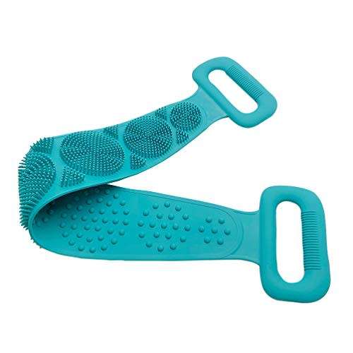 Silicone Back Body Scrubber Belt Men Women Bath Towel Double Side Shower Exfoliating Belts Body Wash