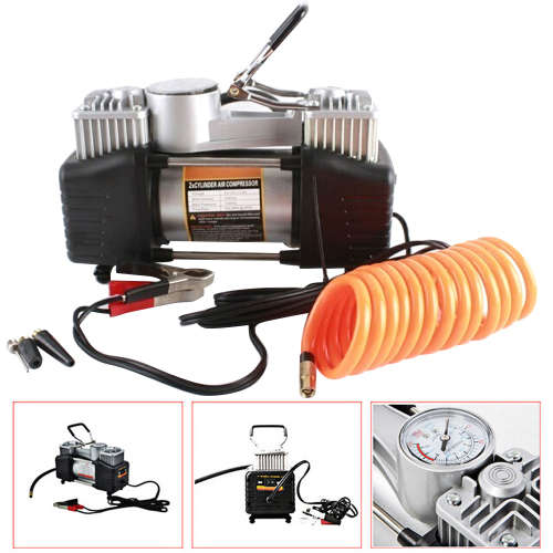 Portable Heavy Duty 2 Cylinder Air Compressor Direct Drive 12V 628-4X4 Pump