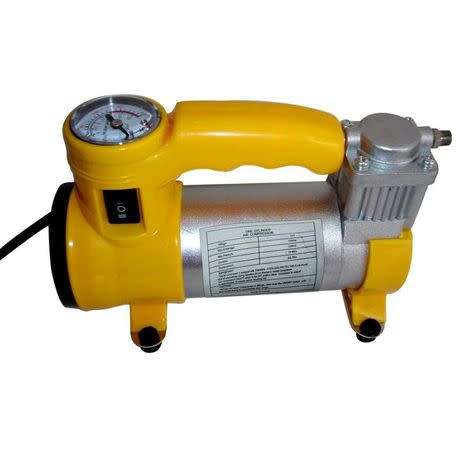 heavy duty Car Compressor for Large Vehicles, Cyclone, 12 V, 35 L / Min, 150 PSI,Yellow one cylinder
