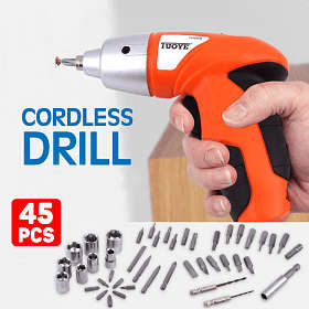 4.8v 45 in 1 Wireless Cordless Electric Screwdriver Drill Rechargeable Power Tool US