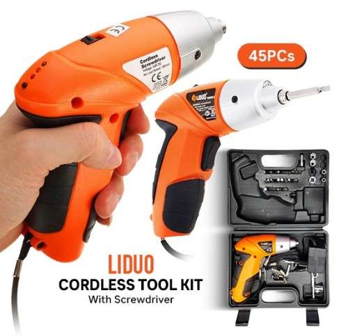 4.8v 45 in 1 Wireless Cordless Electric Screwdriver Drill Rechargeable Power Tool US
