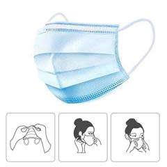 medicated Face masks 50Pcs 3-Layer Disposable Non-woven Dustproof Mask Health Care