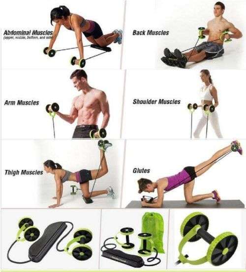 Multifunctional Abdominal Wheel Fitness Power Roller Wheel Silent PlasticWaist Legs Training