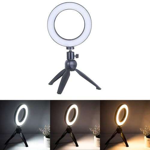 26CM Dimmable LED Tik Tok Ring Light With dekstop StandMakeup Phone Camera Selfie