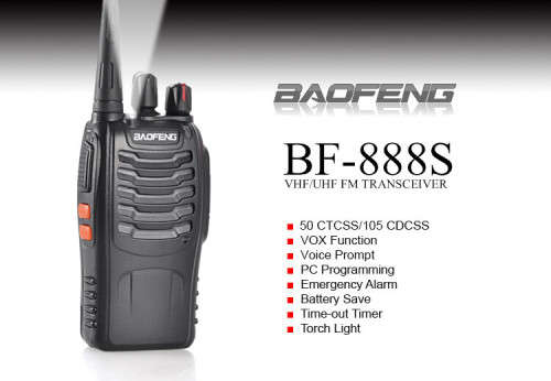 2PCS Walkie Talkie Baofeng BF-888S 16CH UHF 400-470MHz Baofeng 888S Ham Radio HF Transceiver Amador