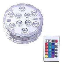 Romote controlled submersible rgb led light