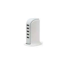 5 port Universal USB charger - White