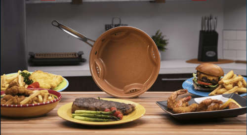 AIR FRY PAN SCRATCH RESISTANT NON-STICK CERAMIC COOKWARE