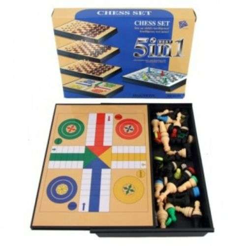 Magnetic 5 in 1 Games Chess Set