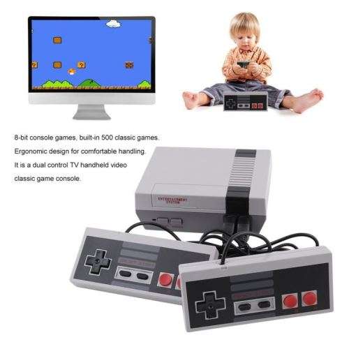 Game Console with 2 Controllers and 600 Built-in Games, lots Fun for the Whole Family