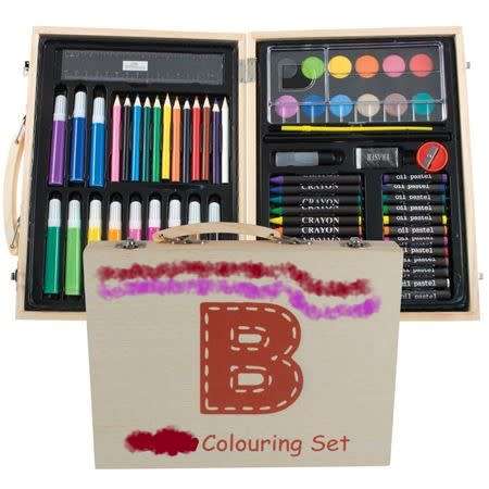 55pcs Personalised Wooden Art Box Set