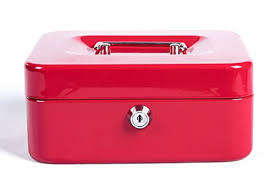 metal cash box Locking Medium Steel Cash Box with Money Tray,Lock Box.