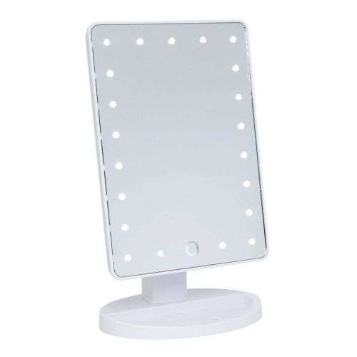 Fleek 360 Degree Magic Touch LED Make Up Mirror - White and pink colour