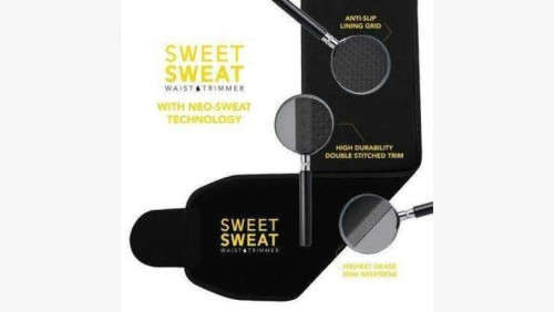 SWEET SWEAT WAIST TRIMMER FOR WOMEN AND MEN GET YOUR SWEAT ON( black color only)
