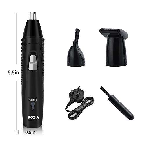 ROZIA 3in1 Nose Trimmer Kit,Hair Clipper Facial Care Tool Portable Shaver Cutting Kit Set Recharge