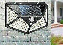 114 LED Outdoor Solar Power PIR all Door Stop Block Systerm Security Portable Burglar Sensors Alarm