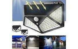 114 LED Outdoor Solar Power PIR all Door Stop Block Systerm Security Portable Burglar Sensors Alarm
