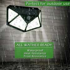 114 LED Outdoor Solar Power PIR all Door Stop Block Systerm Security Portable Burglar Sensors Alarm