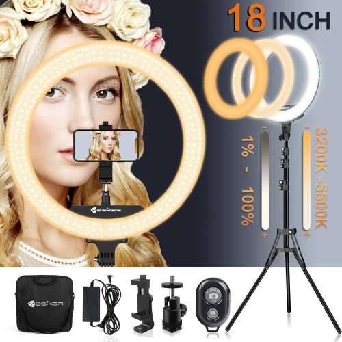18inch LED photography ring lights 416leds 65w dimmable studio ringlight whith usb / and remote