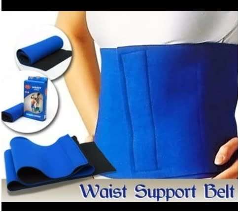 Blue Adjustable Waist Support Elastic Pain Back Brace